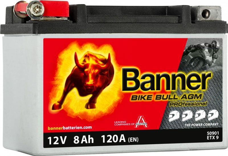 Banner 50901 AGM Motorcycle Battery