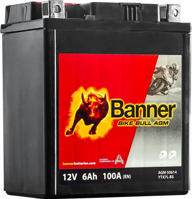 Banner 50614 AGM Motorcycle Battery