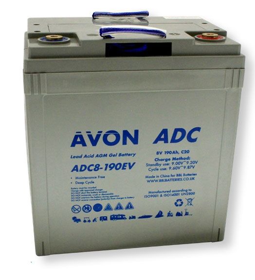 ADC8-190EV AVON Deep Cycle AGM GEL Battery 190Ah