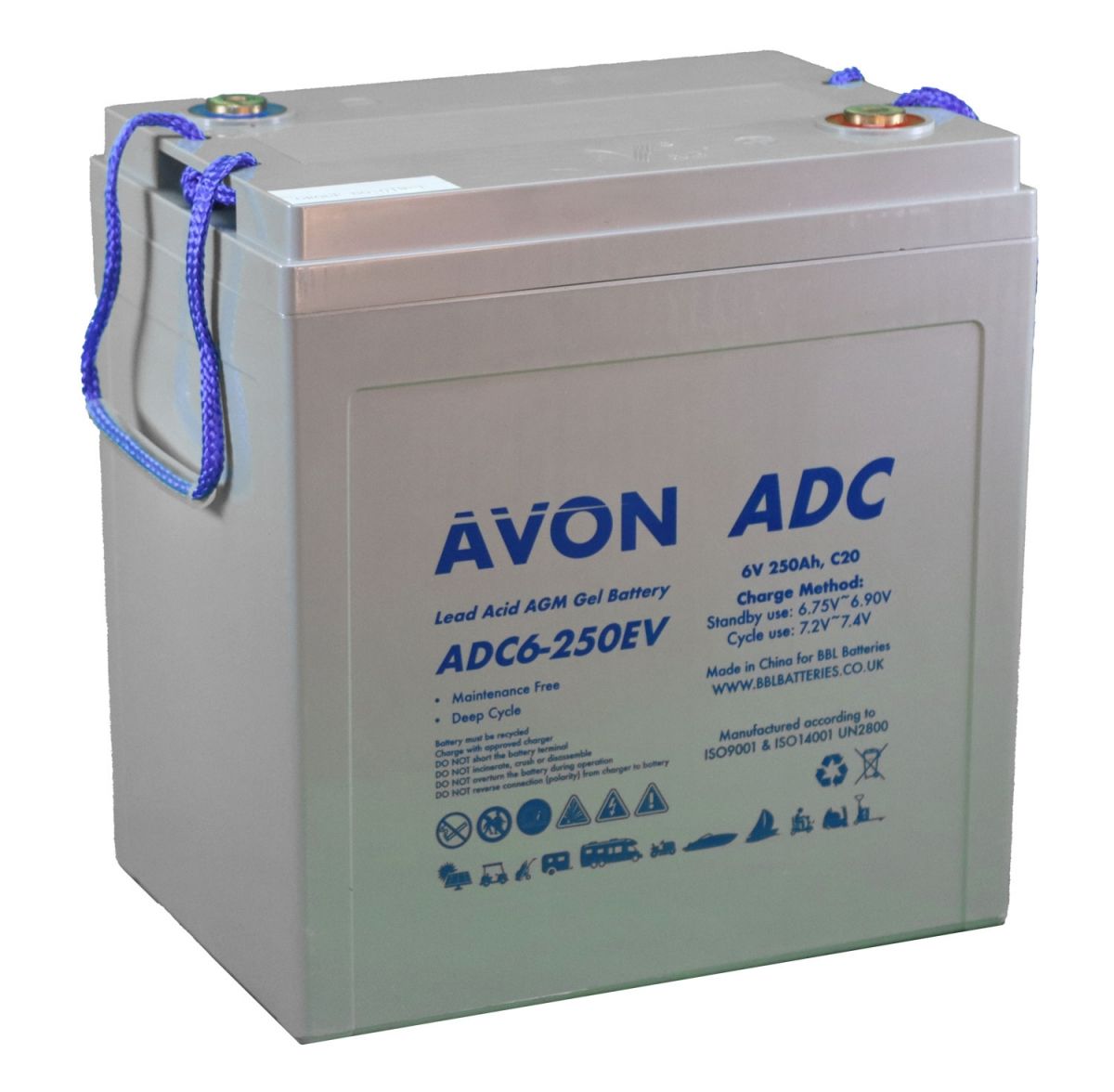 ADC6-250EV AVON Deep Cycle AGM GEL Battery 250Ah