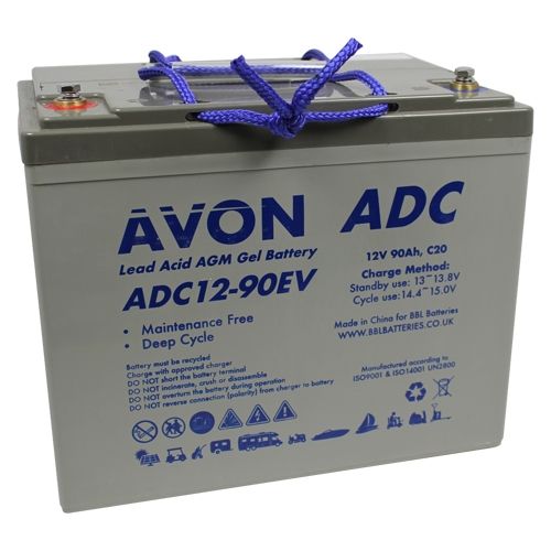 ADC12-90EV AVON Deep Cycle AGM GEL Battery 90Ah