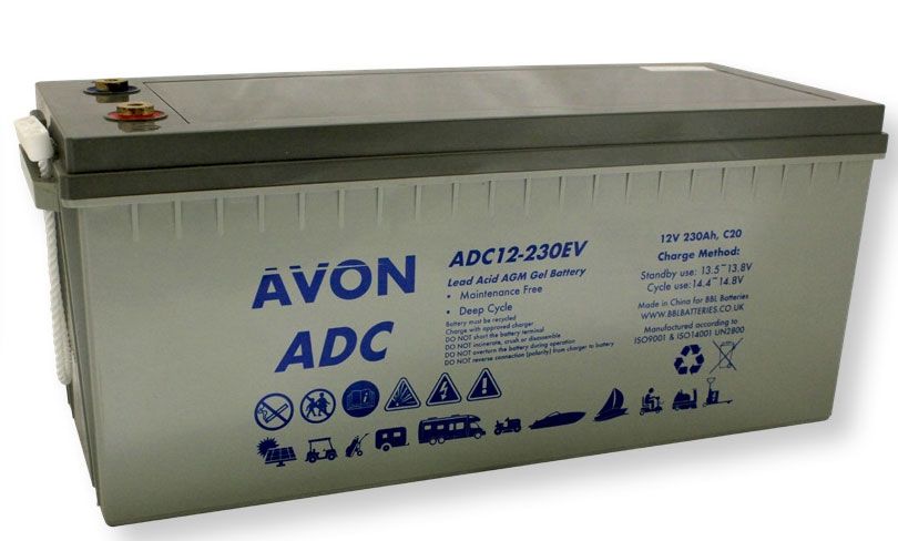 ADC12-230EV AVON Deep Cycle AGM GEL Battery 230Ah