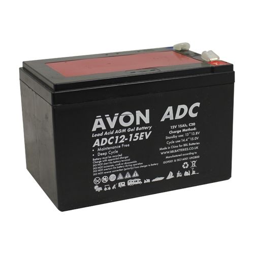 ADC12-15EV AVON Deep Cycle AGM GEL Battery 15Ah