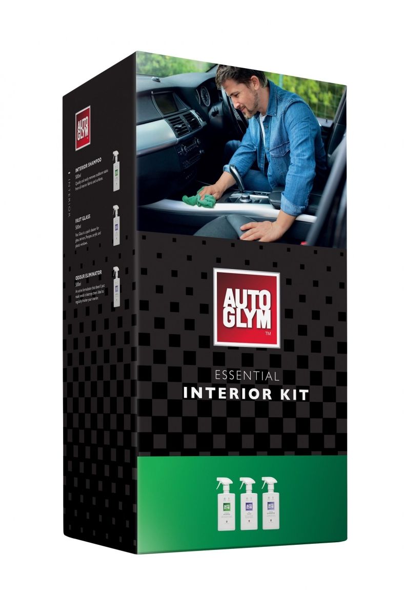 AUTOGLYM Essential Interior Kit - Shampoo, Glass, Odour Spray - VP3PI