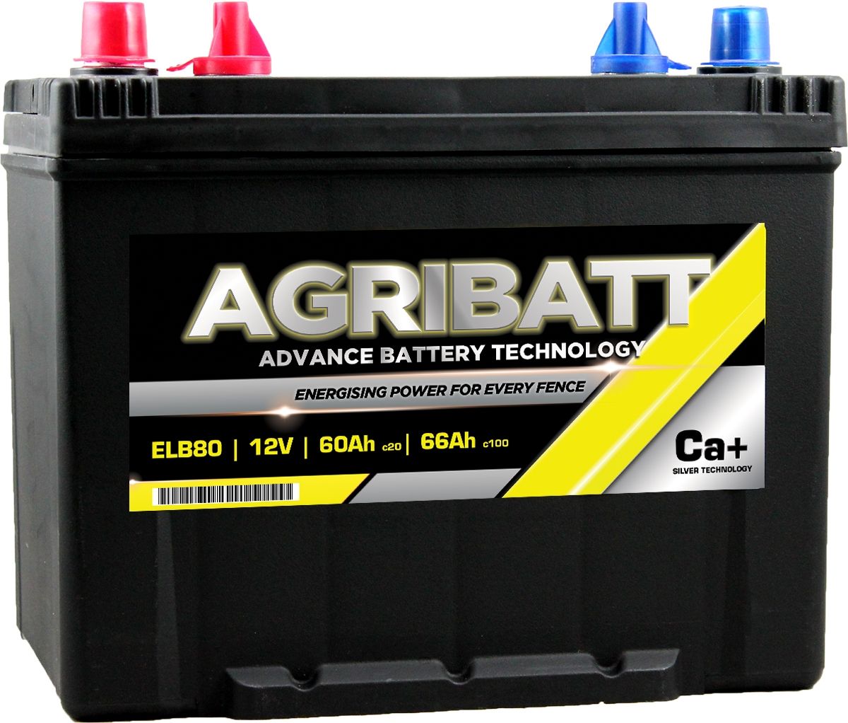 AgriBatt ELB80 Heavy Duty Electric Fence Battery 12V 60Ah