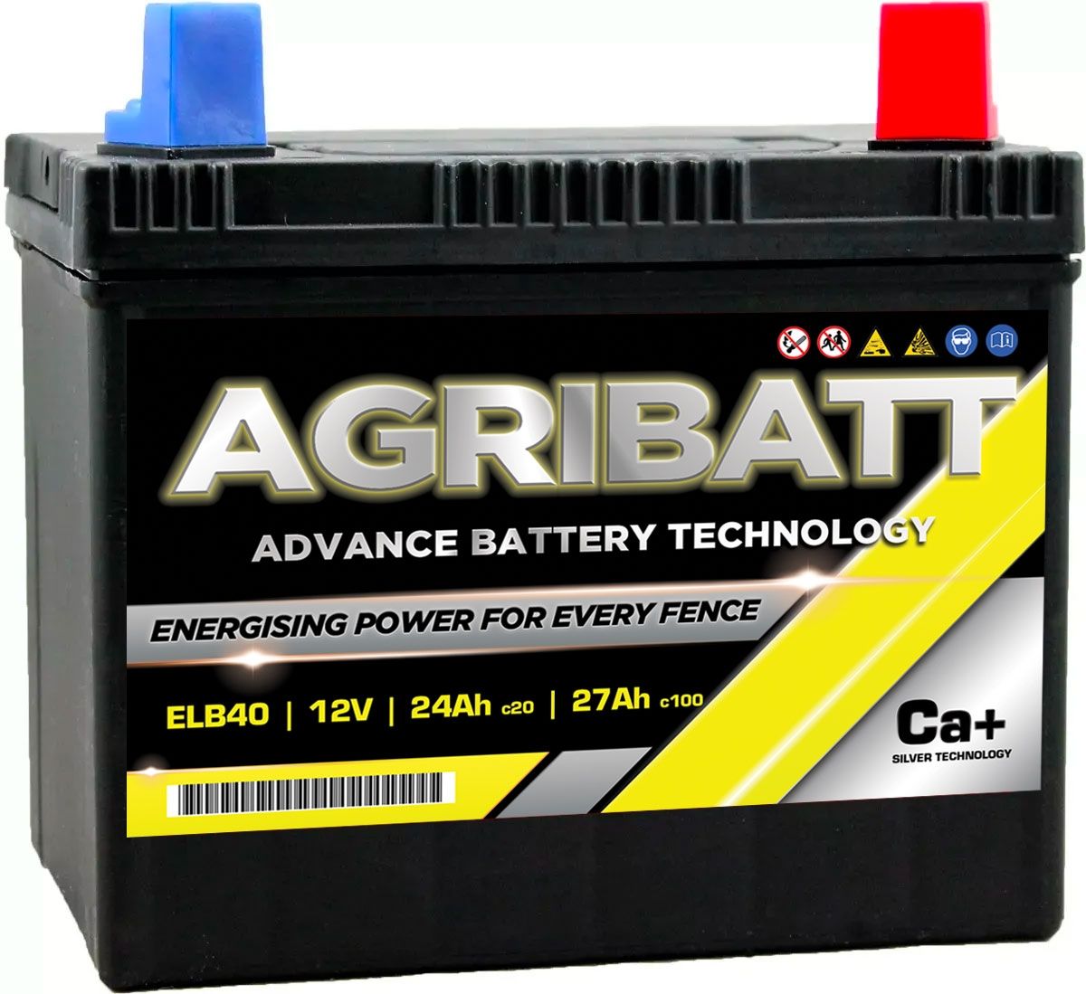 AgriBatt ELB40 Heavy Duty Electric Fence Battery 12V 27Ah c100