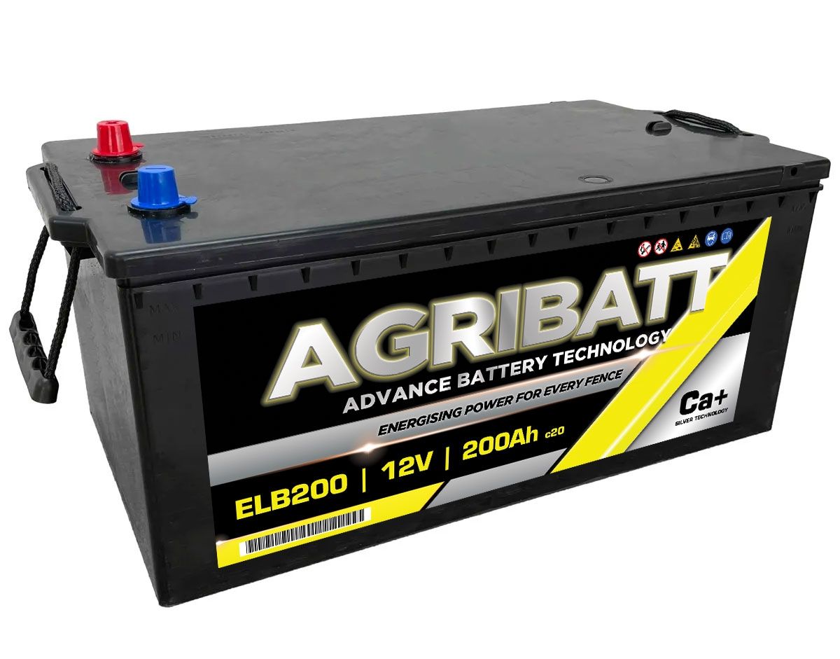 AgriBatt ELB200 Heavy Duty Electric Fence Battery 12V 200Ah