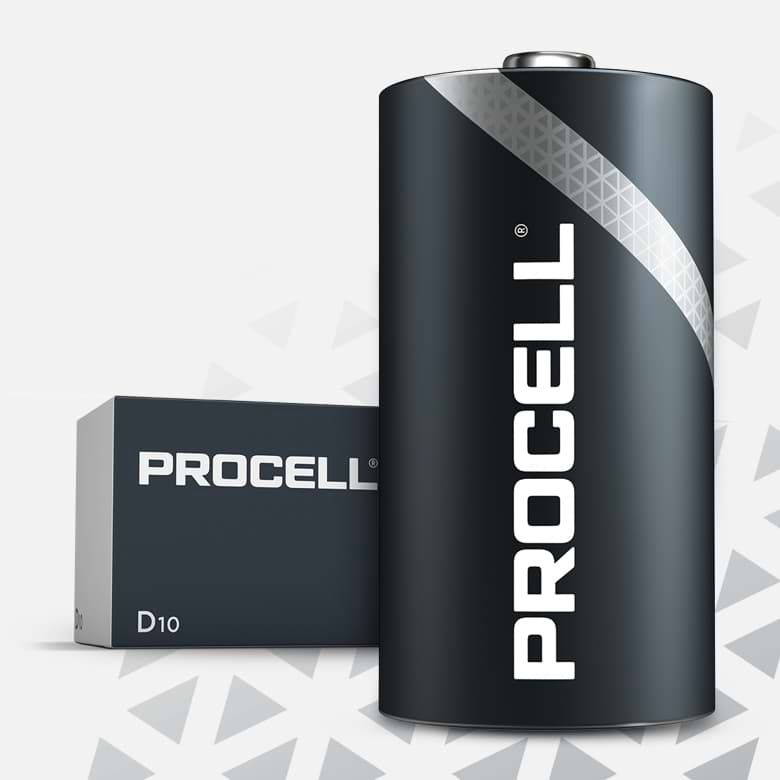 10x Duracell Procell General Purpose D Batteries