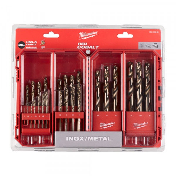 Milwaukee 4932493868 RED COBALT HSS-Ground set (25pc)