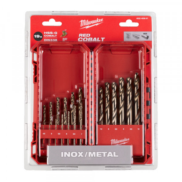 Milwaukee 4932493867 RED COBALT HSS-Ground set (19pc)