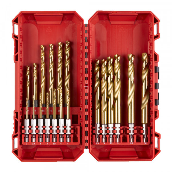 Milwaukee 4932493866 19Pc Shockwave HSS-G Tin Red Hex Set