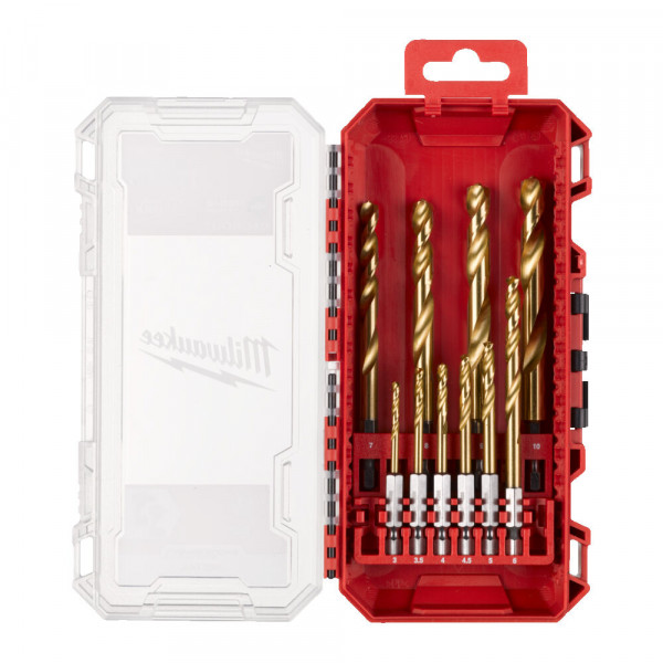 Milwaukee 4932493865 10Pc Shockwave HSS-G Tin Red Hex Set