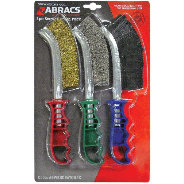 ABRACS Scratch Brush Pack 3pc PK 3 WB205