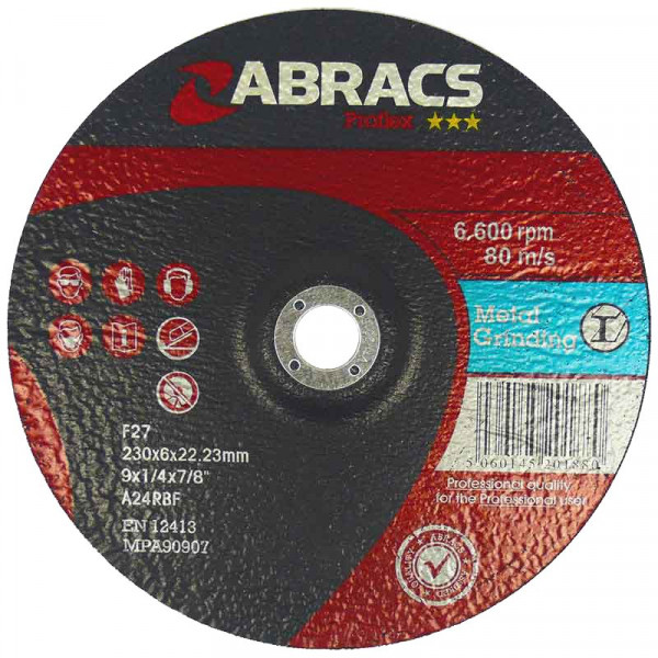 ABRACS Proflex DPC Grinding Disc 100 x 6.0 x 16mm PK 10 WGP162