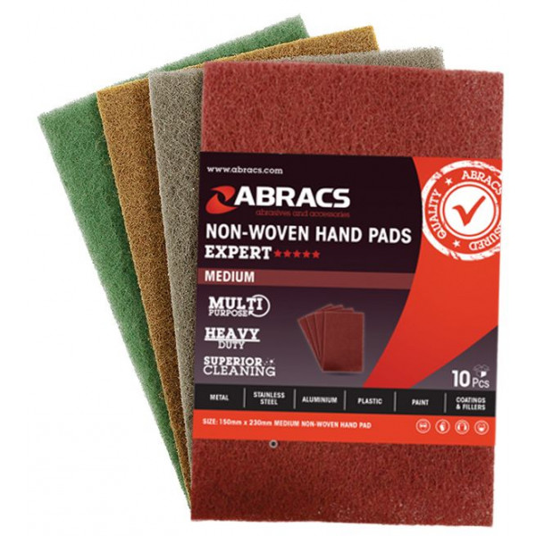 ABRACS Hand Pads 150 x 230mm Brown (Coarse) PK 5 WB24