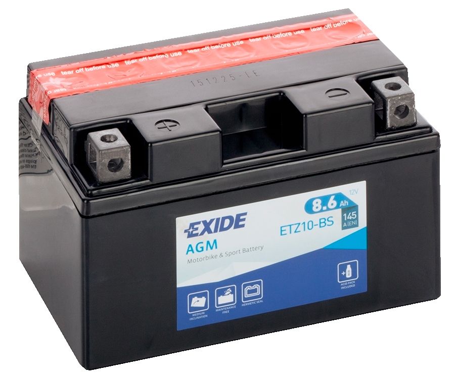 Exide ETZ10-BS AGM Motorcycle Battery