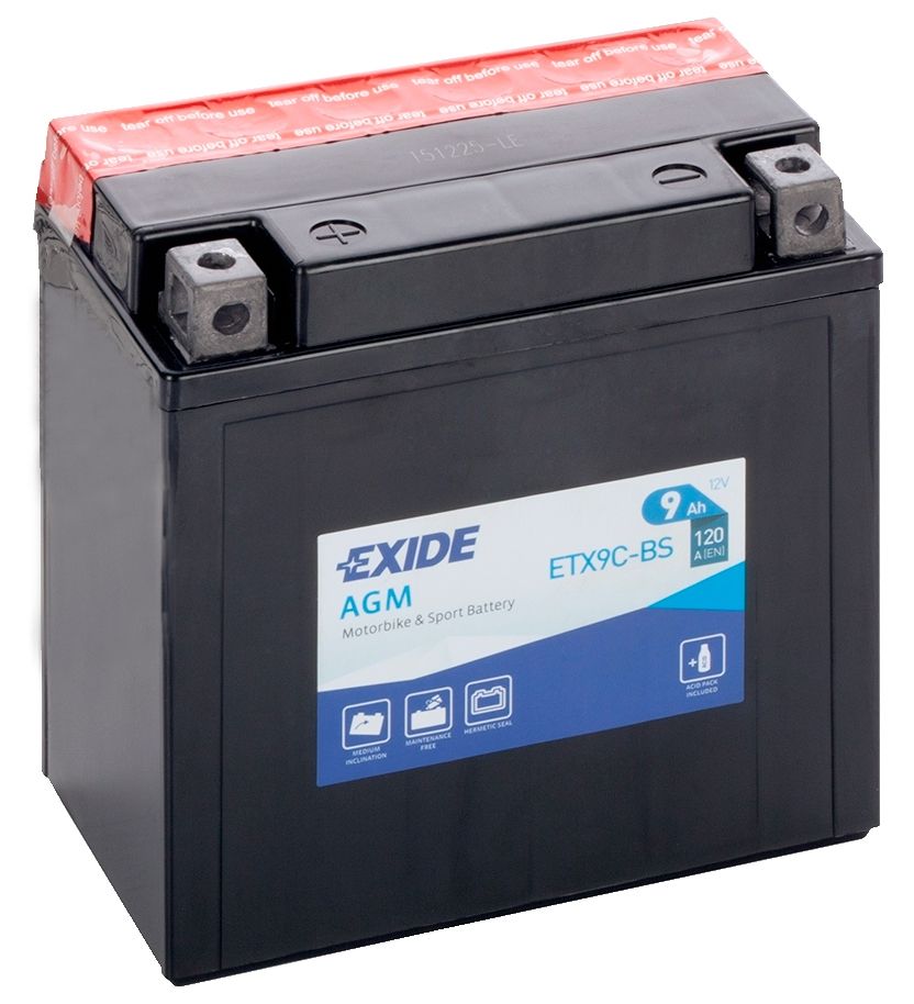 Exide ETX9C-BS AGM Motorcycle Battery