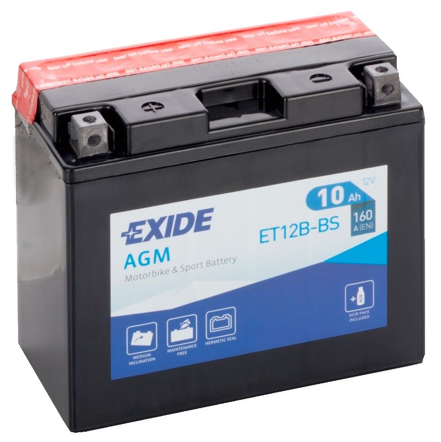 Exide ET12B-BS AGM Motorcycle Battery