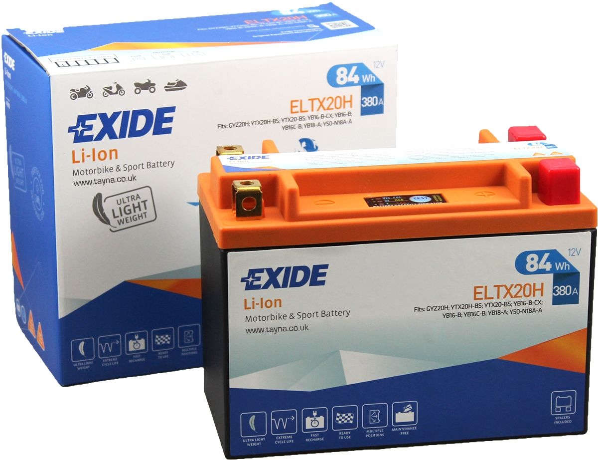 Exide ELTX20H Lithium Motorcycle Battery