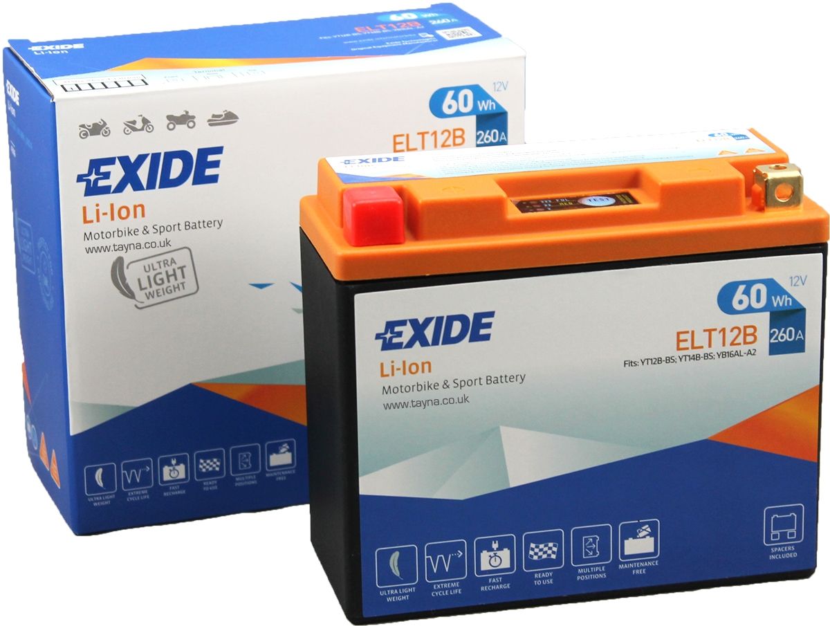 Exide ELT12B Lithium Motorcycle Battery