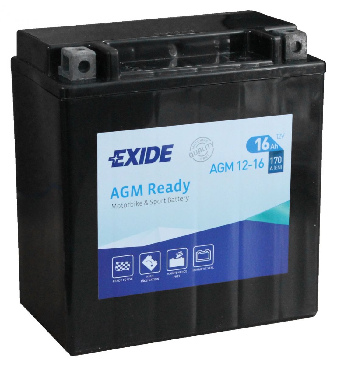 Exide AGM12-16 AGM Motorcycle Battery