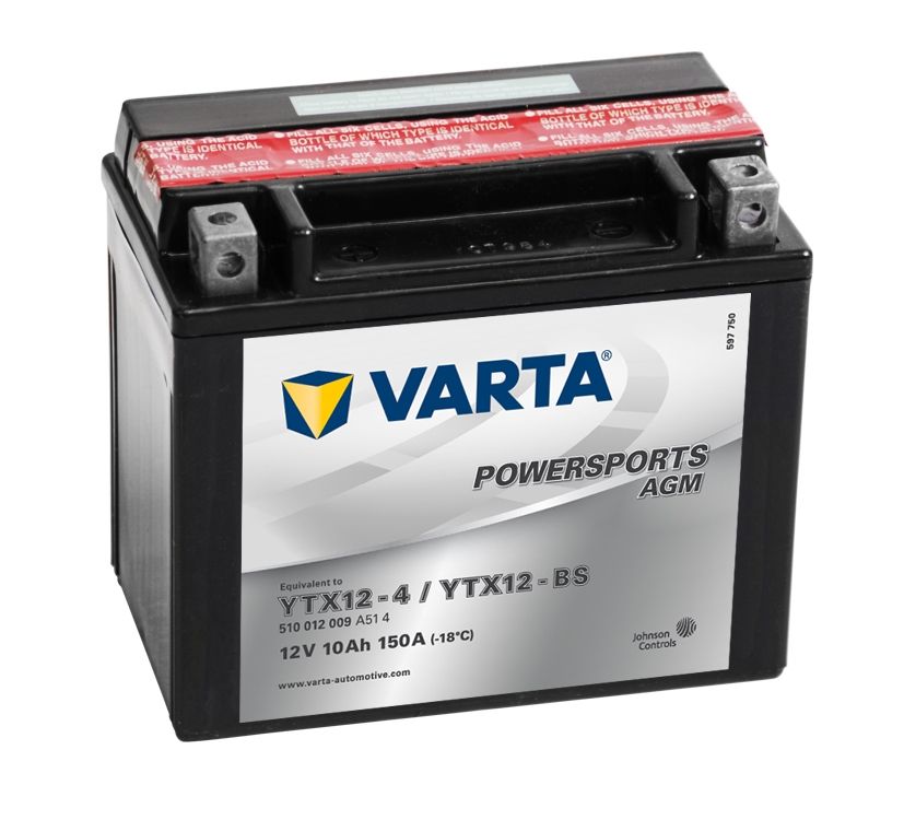 Varta 510012015I314 AGM Motorcycle Battery