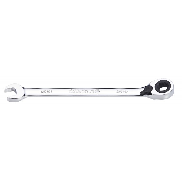 Carlyle RWR008M Reversible Ratch Wrench15 Stnd Length 8mm