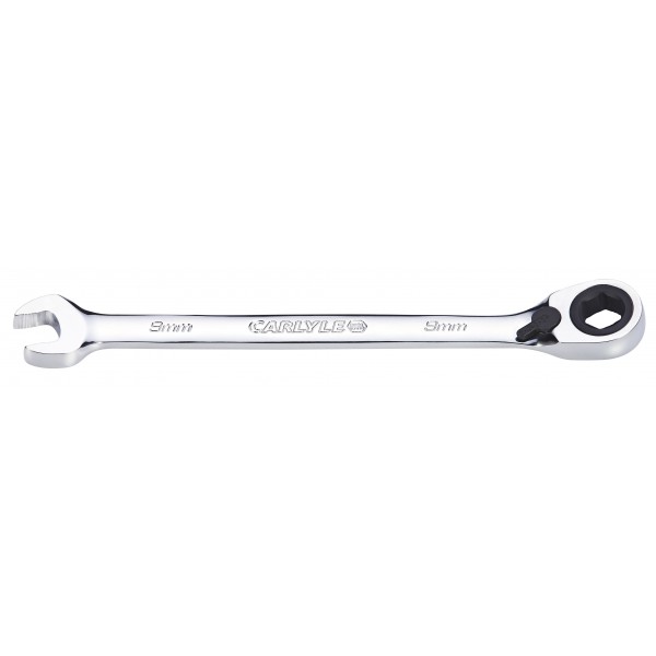 Carlyle RWR009M Reversible Ratch Wrench15 Stnd Length 9mm