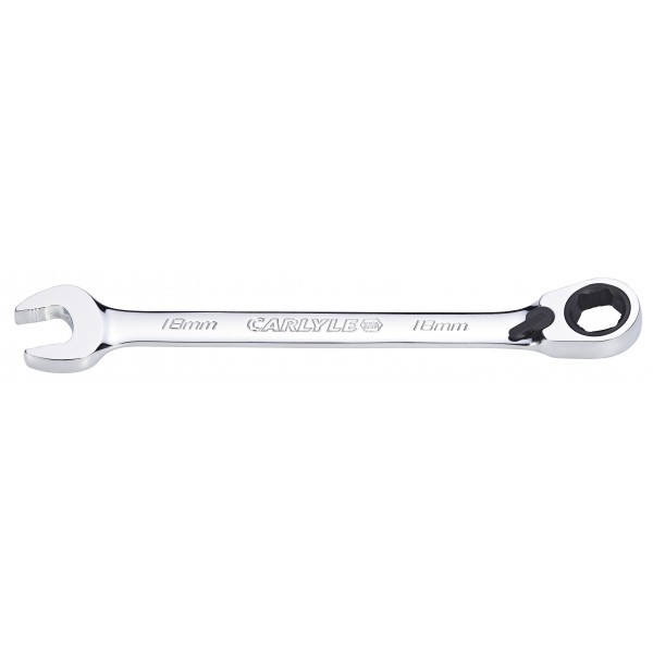 Carlyle RWR018M Reversible Ratch Wrench15 Stnd Length 18mm