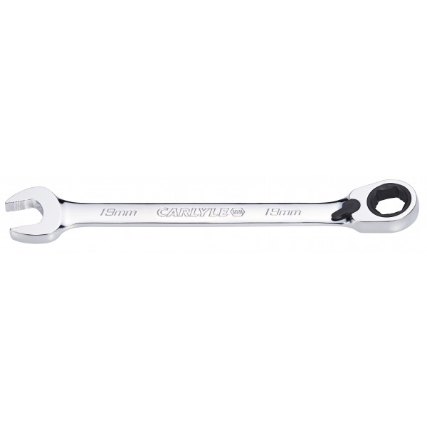 Carlyle RWR019M Reversible Ratch Wrench15 Stnd Length 19mm