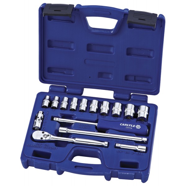 Carlyle SS14015M 15 Pc 1/4in Dr 6 Pt Socket Set Metric