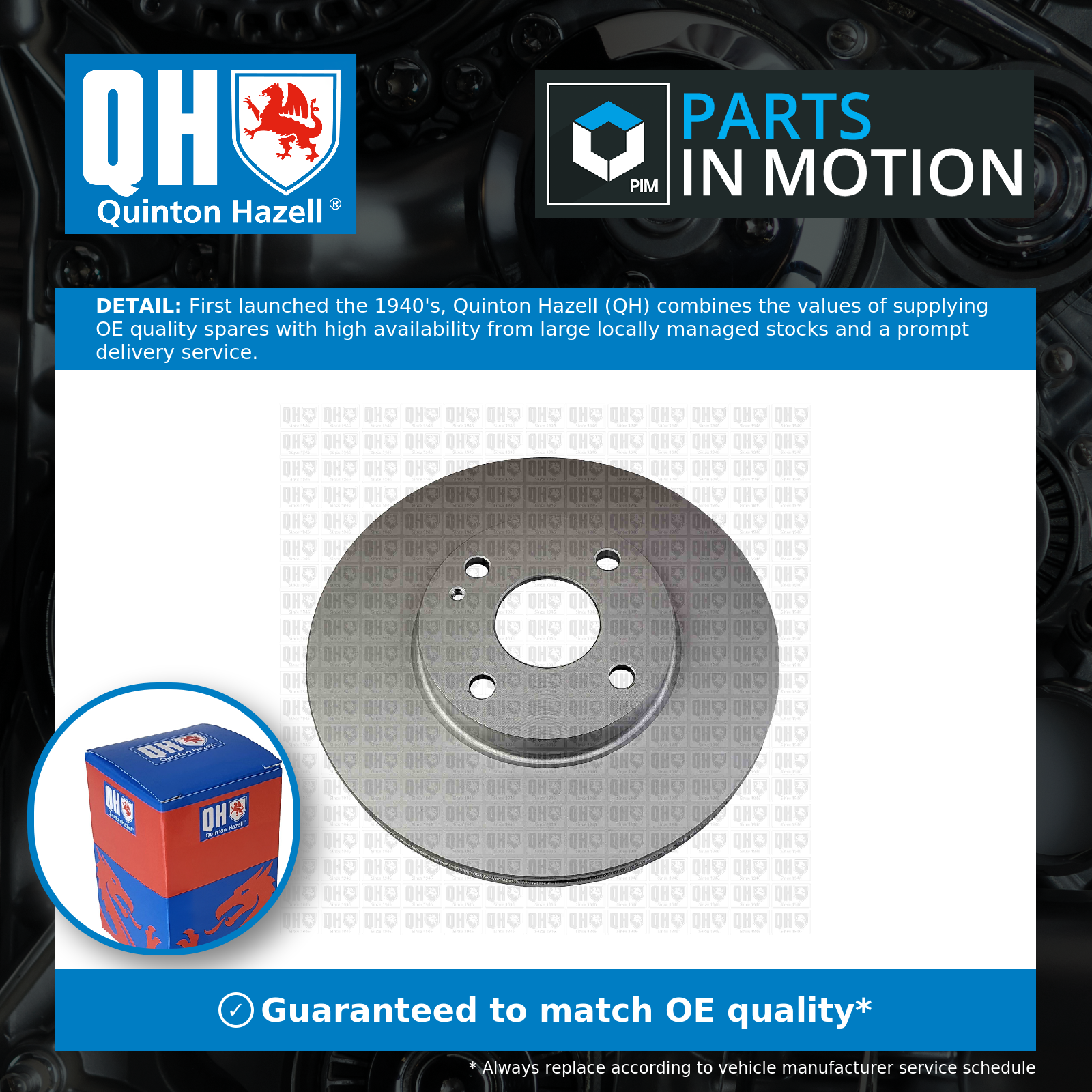 Quinton Hazell 2x Brake Discs Pair Vented Front BDC6137 [PM2173400]