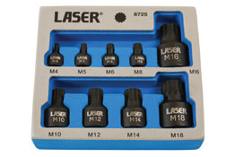 Laser 6725 Spline Socket Bit Set - Low Profile