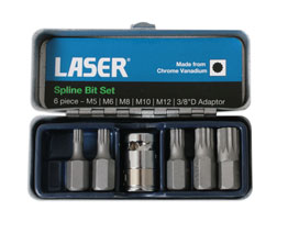 Laser 0592 Spline Bit Set - 3/8inch Drive 6pc