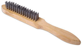 Laser 0226 Wire Brush 4 Row Wooden Handle