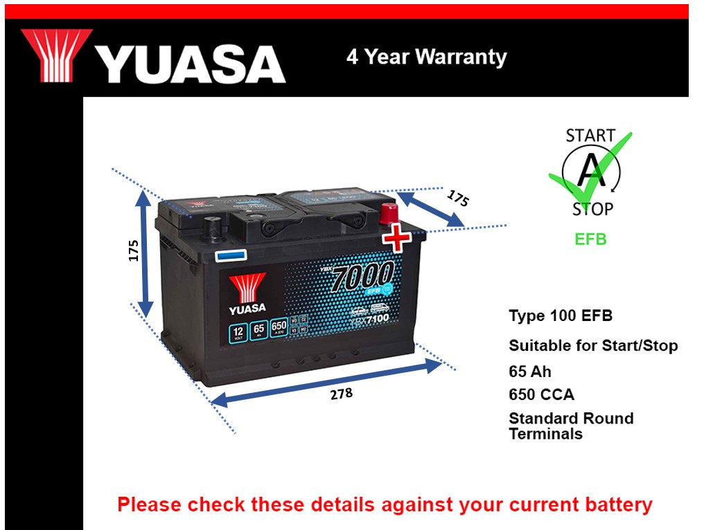 Yuasa YBX7100