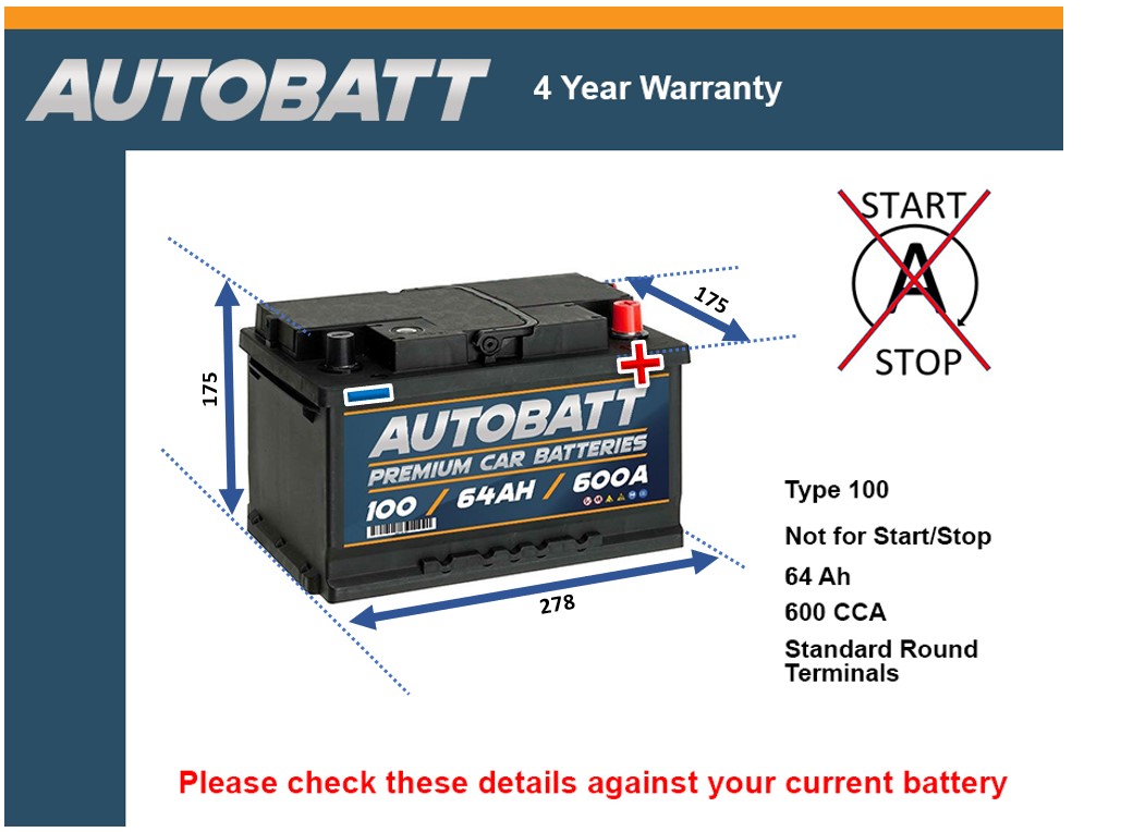 Autobatt 100 Car Battery