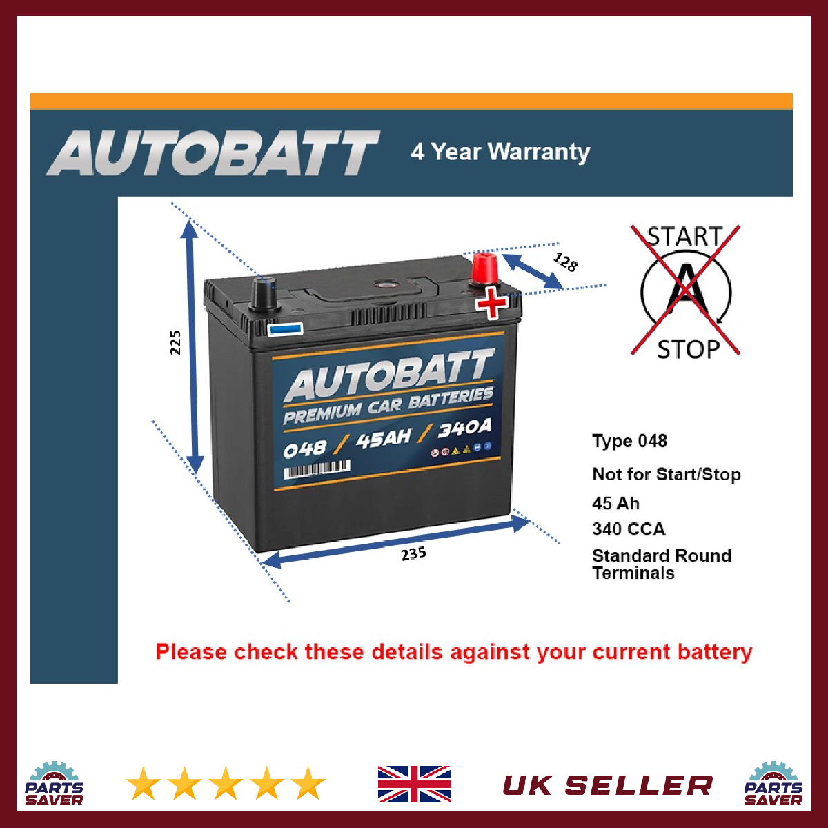 AUTOBATT Car Battery 048 [PM2460703]