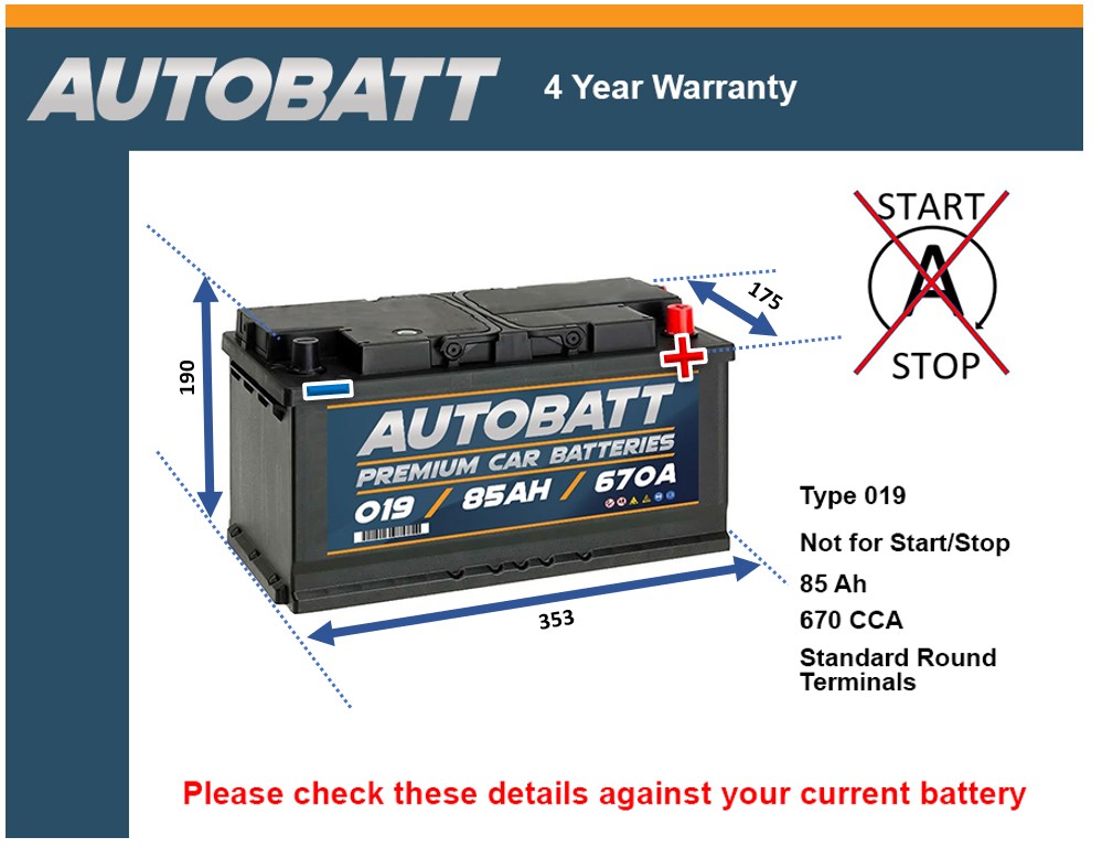 Autobatt 019 Car Battery