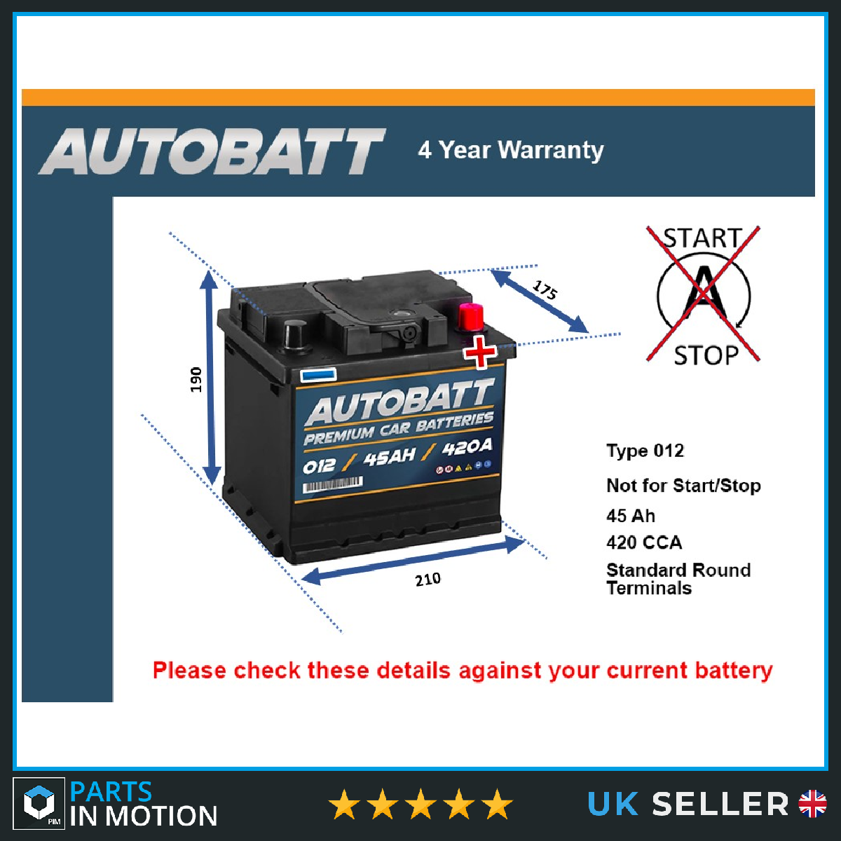 AUTOBATT Car Battery 012 [PM2460664]