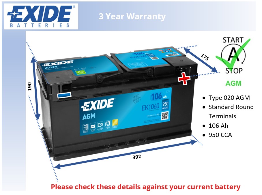 Exide EK1060