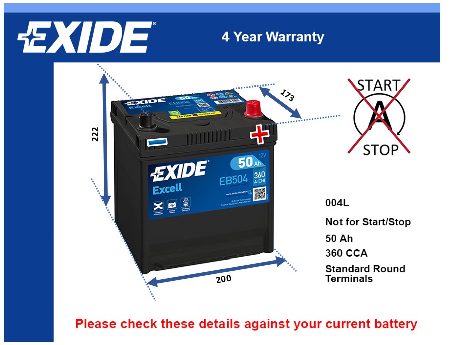 Exide EB504