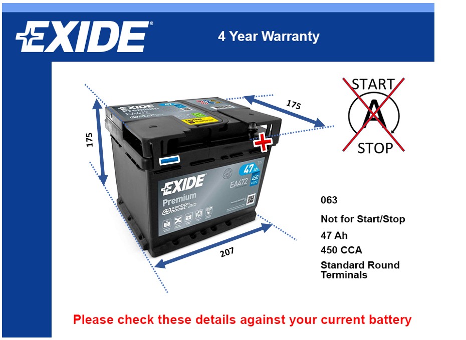 Exide EA472