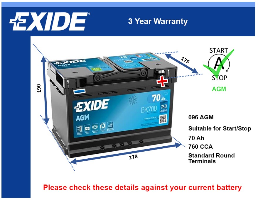 Exide EK700