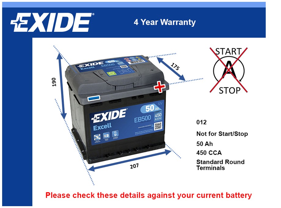 Exide EB500