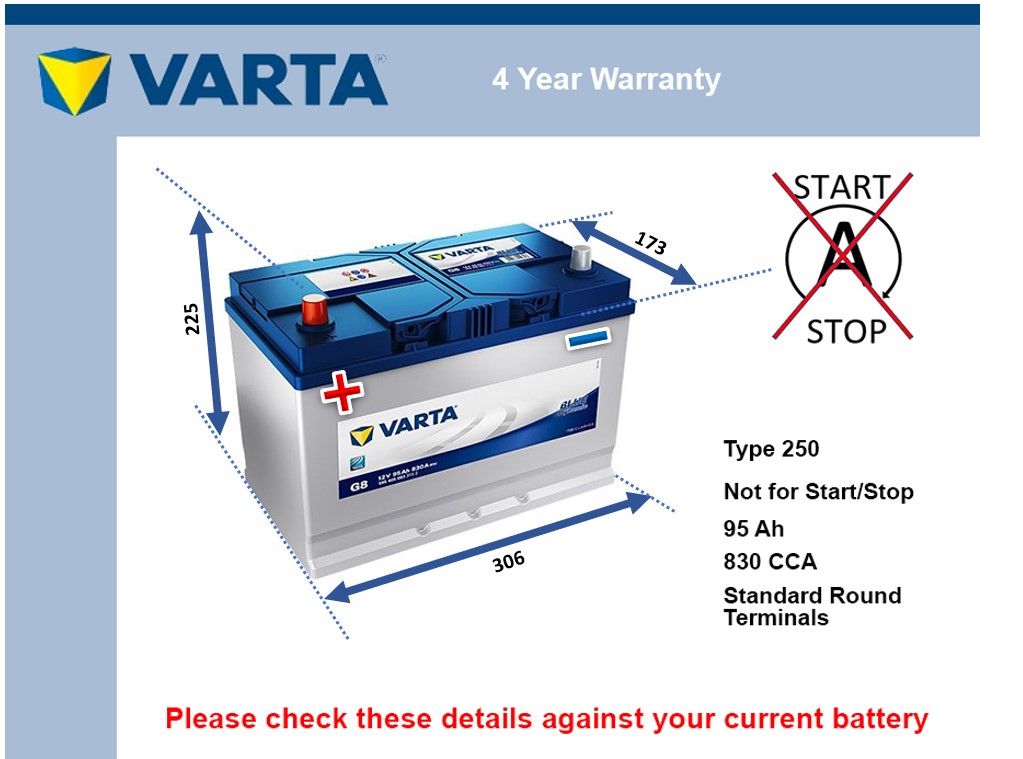 Varta G8 Car Battery