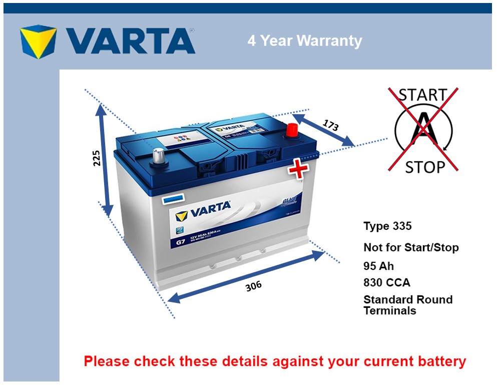 Varta G7 Car Battery