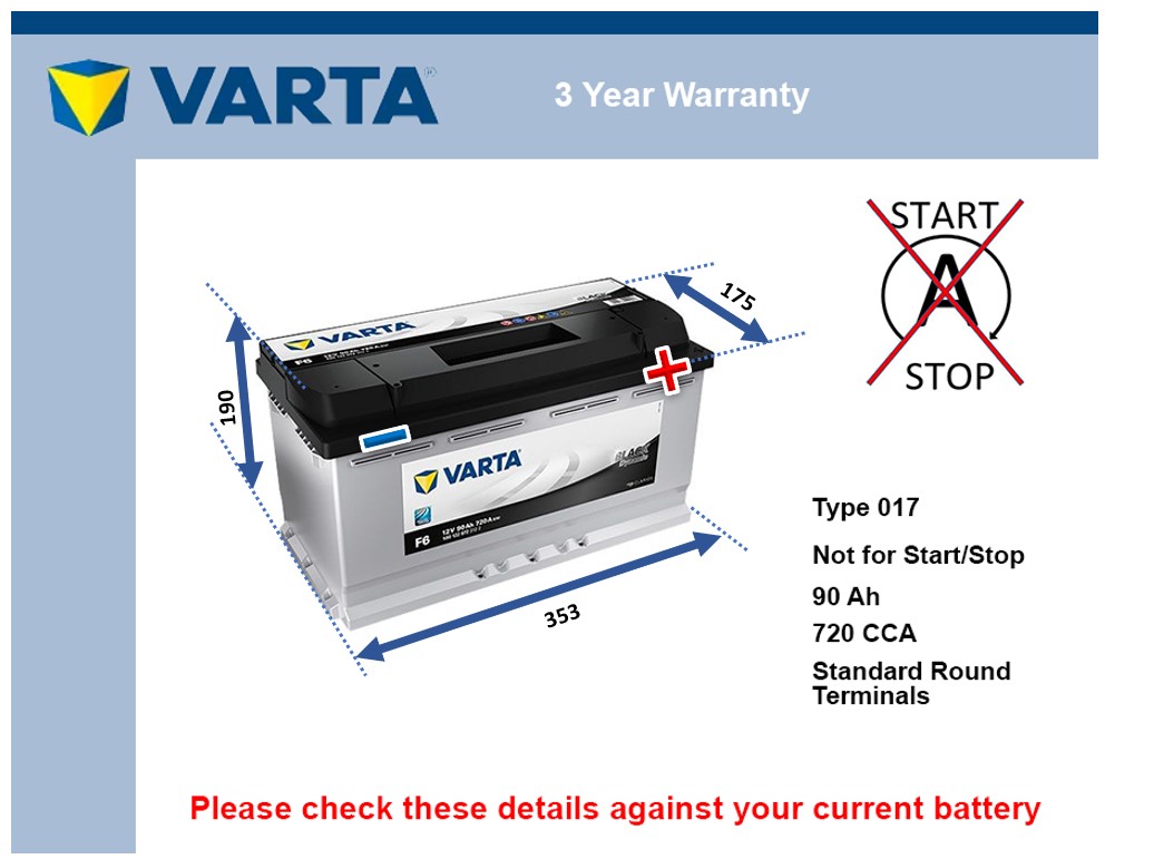 Varta F6 Car Battery