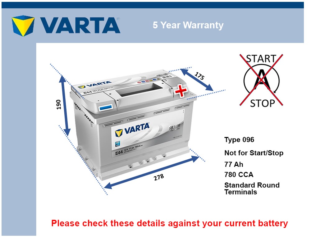 Varta E44 Car Battery