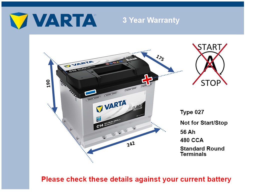 Varta C14 Car Battery